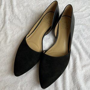 Naturalizer Pointed Toe Leather Flats 'Samantha' Size 8.0M